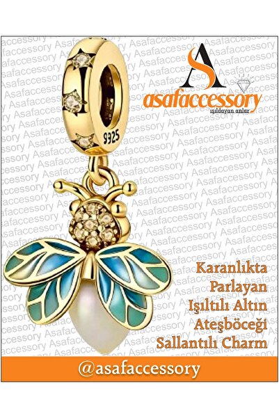 asaf Sparkling Gold Firefly Charm |   Asafaccessory