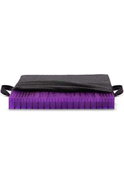 Purple وسادة مقعد مزدوجة من الجل المرنة لتقليل الضغط عند الجلوس على كراسي الم...