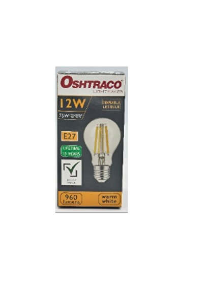Oshtraco 12 Watt E27 Dimmable Filament A60 Bulb