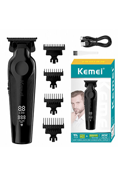 Kemei Masina de contur KM-264 T-Blade, 180 min autonomie, display LED, trimme...