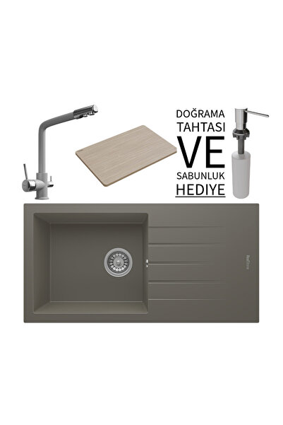 RealStone P011 Assos 86 XL Granit Eviye & Abant Arıtmalı Batarya Seti (+ Sabu...