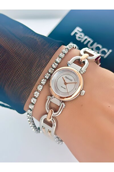 Ferrucci Steel Strap Minimal Case 2 Year Warranty 3 Atm Waterproof Women's Wr...