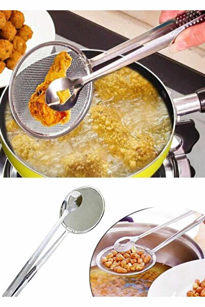 Qualitev 1 Piece of Strainer, Boiling and Frying Tongs, Colander