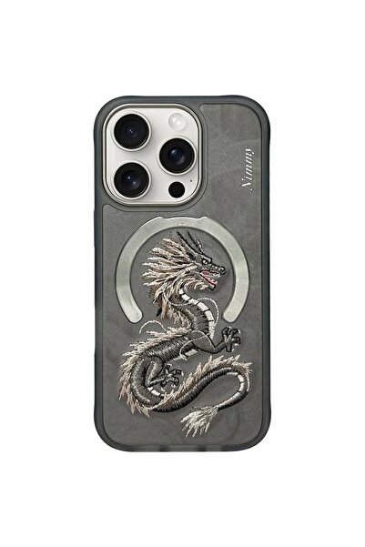Nimmy Husă TPU Dragon MagSafe pentru iPhone 16 Pro, Gri