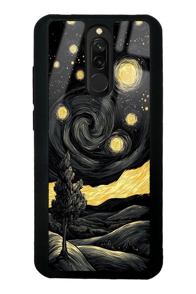 Spoyi حافظة هاتف Xiaomi Redmi 8 ذات التصميم الحلزوني اللامع