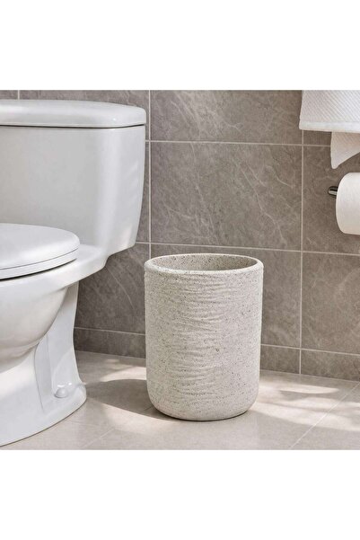 PAN HOME Tuscany Polyresin Waste Bin 21x21x25cm - Beige