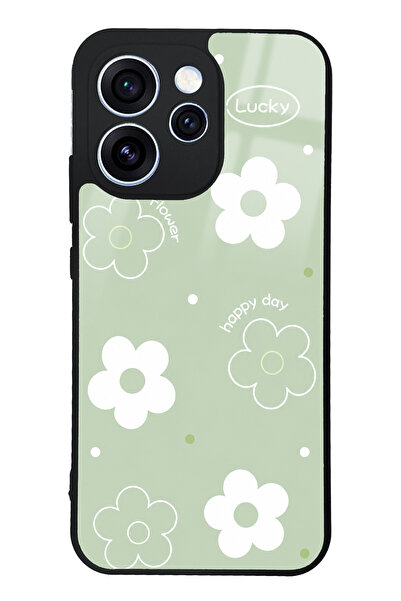 Spoyi Oppo Reno 15 Pro Green Lucky Happy Day Tasarımlı Glossy Telefon Kılıfı