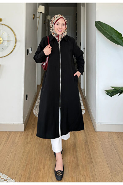 Moda Misali Fermuarlı Giy Çık Tunik
