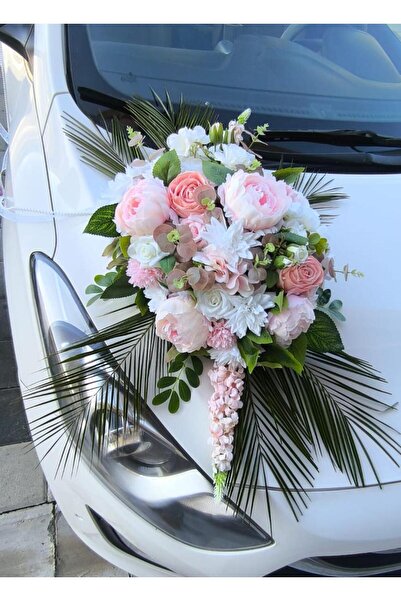 yasemin flowers lüx şakayık & gül& şebboy gelin arabası çiçeği 85 cm vantuzlu...