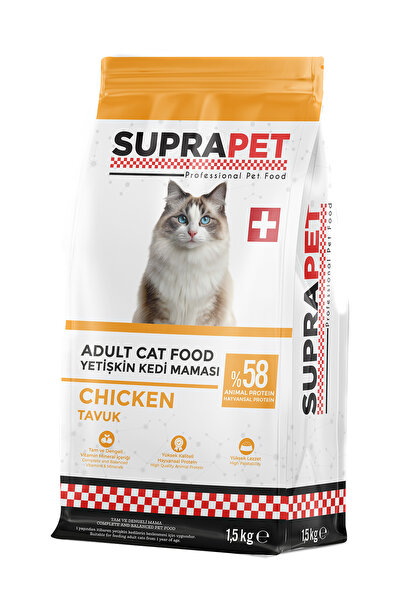 Comprox SUPRAPET Tavuklu Yetişkin Kedi Maması 1,5 Kg – %58 Hayvansal Protein ...