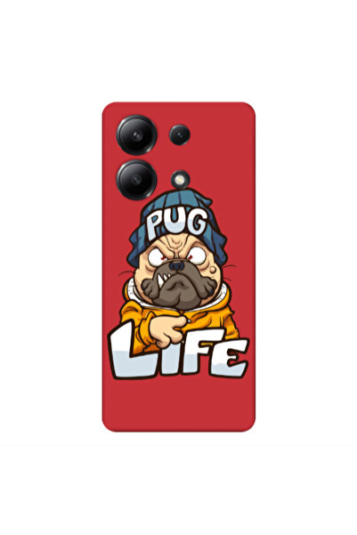 Other Xiaomi Redmi Note 13 4G Pug Life 2 Red Colored Silicone TPU Θήκη