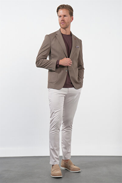 İmza Vizon 6 Drop Slim Fit Cotton Jacket 1002260126
