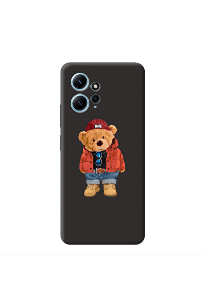 Other Xiaomi Redmi Note 12 4G Bear in a hat Black Colored Silicone TPU Θήκη