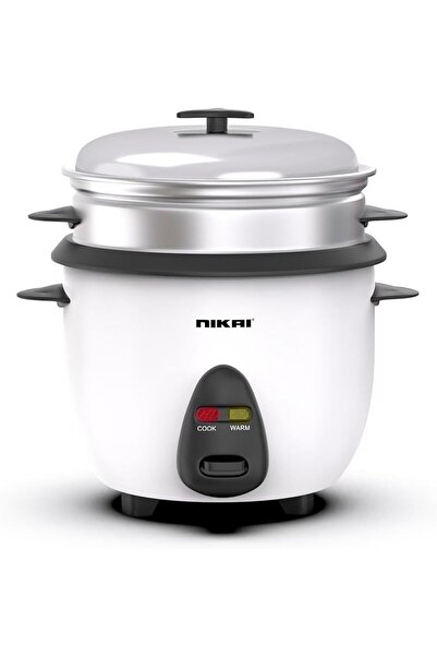 Nikai 2-in-1 Non-Stick Rice Cooker and Food Steamer – 1L Electric Rice Cooker...