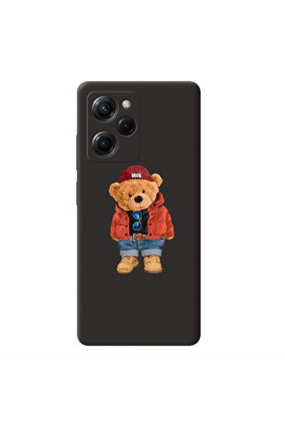 Other Xiaomi Poco X5 Pro Bear in a hat Black Colored Silicone TPU Θήκη
