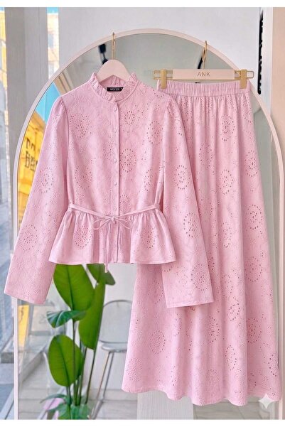 MODA VEDAT Kadın Fisto Detaylı Etekli Takım -0850