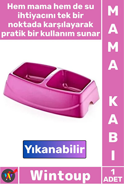 Wintoup # وعاء طعام للحيوانات الأليفة من البلاستيك المتين للقطط والكلاب، وعاء...