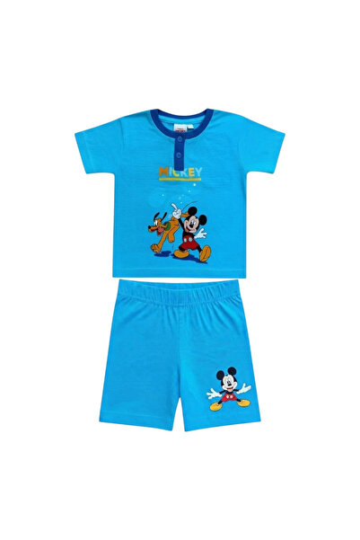 Mickey Mouse Pijamale copii, mânecă scurtă, 100% bumbac, albastru, Hero,