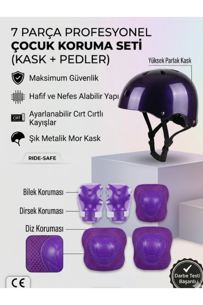 tosbai Bisiklet Kaykay Paten Pembe Kırmızı Siyah Lacivert Kız Erkek Çocuk Kas...