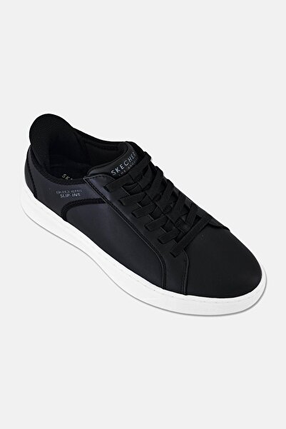 SKECHERS Men Court Break Double Vented Slip On Outdoor Shoes, Black