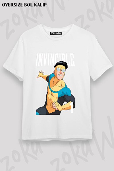 ZOKAWEAR Μπλουζάκι Unisex Loose Fit Invincible v1 με στάμπα