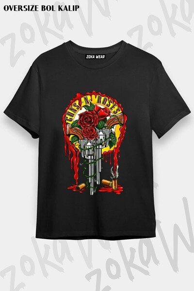 ZOKAWEAR Unisex Loose Fit Guns N Roses V20 Printed T-Shirt