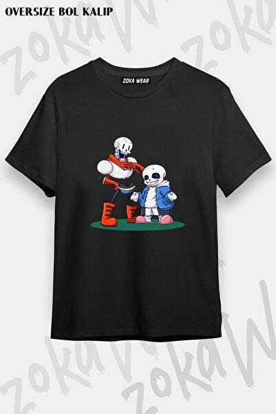 ZOKAWEAR Μπλουζάκι Unisex Loose Fit Undertale Sans v28 με στάμπα
