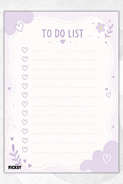 Ficksy To-Do List - A5 - 50 Pages - to Do List - Checklist - Check List - Pla...