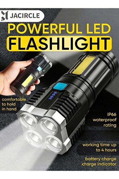 Gerenic Rechargeable Handheld Flashlight, LED Flashlights, High lumino fluxs ...
