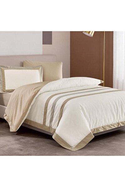 Feather Feather Mori Cotton Striped Patterned 4-Piece Quilted Bedspread with ...