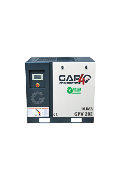 GAP KOMPRESÖR İnvertörlü Vidalı Hava Kompresörü 20 Hp 16 Bar (TEK MAKİNE)