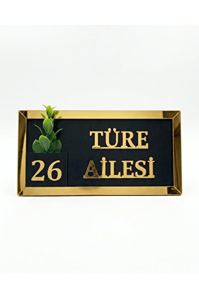 MiwoHome Kişiye Özel Ahşap Kapı İsimliği Çiçekli – 10x20 cm MDF Dekoratif Kap...