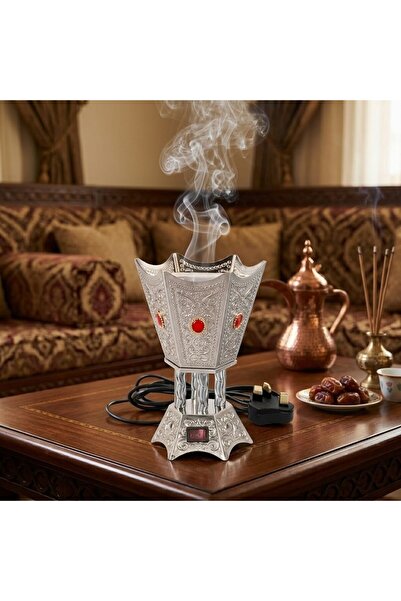 OKAE Electric Incense Burner Metal Bakhoor Burner Middle Eastern Style Tablet...
