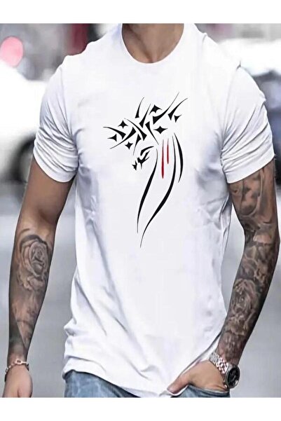COZYWEAR Men's White Printed T-Shirt