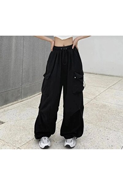 İsra Ayyıldız Moonstar Collection Paraşüt Kumaş Kargo Cepli Oversize Unisex P...