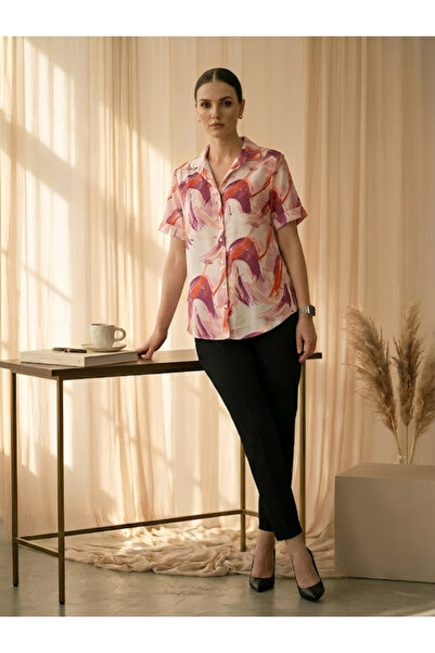 Mish By Styli White All Over Print Shirt