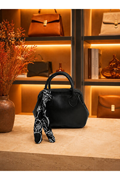 Arenmc store Women's Hand and Shoulder Bag with Scarf Detail, Stylish Daily U...