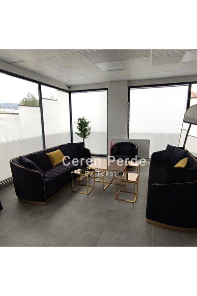 Pilise Perde Ekru, Katlanır Cam Balkon Perdesi, Salon Ve Bütün Camlarınıza Uy...