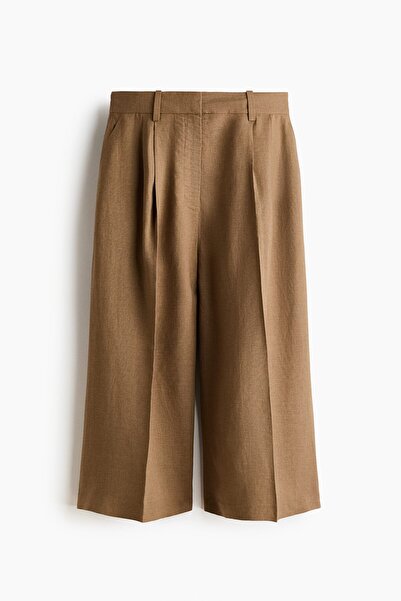 H&M Keten Karışımlı Şık Culotte Pantolon