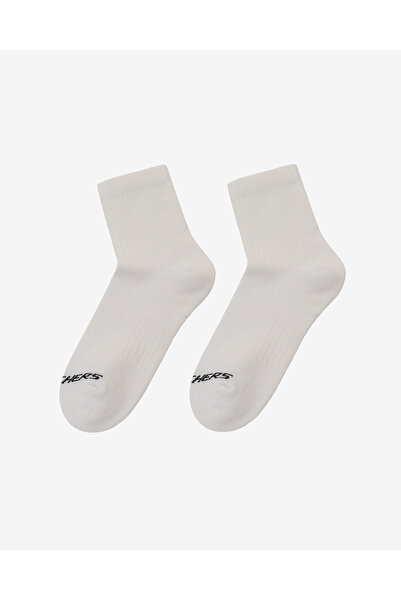 SKECHERS 3'Lü Paket Sport Yarı Destekli Bilek Üstü Çorap Unisex Beyaz Çorap S...