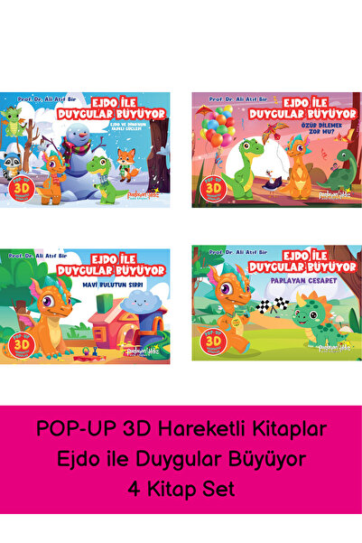 The Kitap EJDO İLE DUYGULAR POP-UP 3D HAREKETLİ KİTAPLAR 4 KİTAP SET