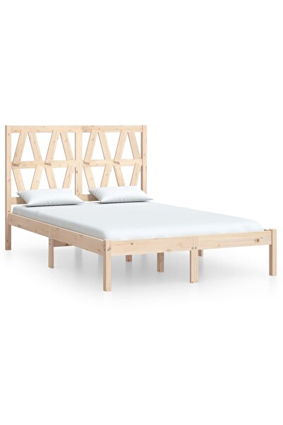 vidaxl Cadru de pat, 140x190 cm, lemn masiv de pin