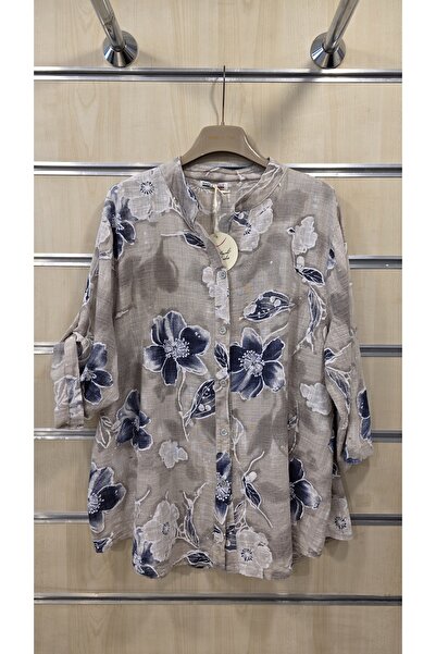 Park Moda Cămașă italiană 100% bumbac cu imprimeu floral