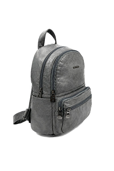 Sanmorris Multi-Compartment Washed Leather Soft Textured Women's Backpack Sch...