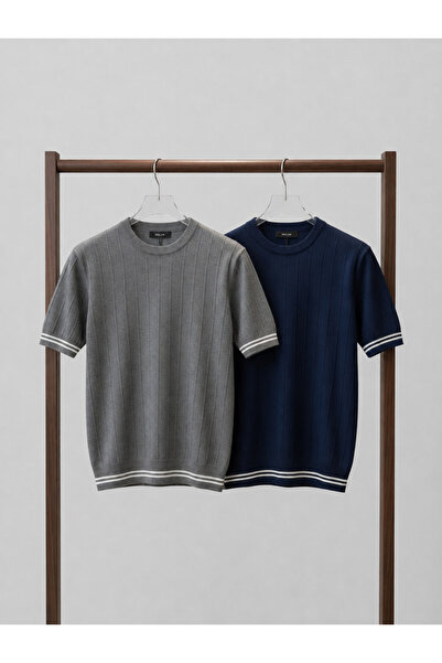 zs zaos fashion Πλεονεκτικό σετ 2 τεμαχίων ανδρικό καλοκαιρινό κοντομάνικο πλ...