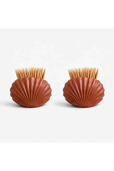 Karra Art Seashell Shaped Toothpick Holder 2 Pack