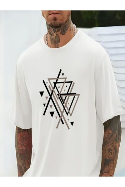 COZYWEAR Oversize White Printed T-Shirt