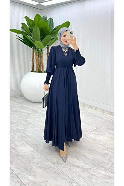 BETES Women's Hijab Abaya Model Medina Silk Fabric Zümra Dress
