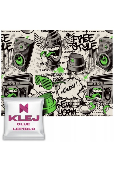 Naklejkomania Fototapet Pentru Camera Tineretului Graffiti Muzica Grafica Col...
