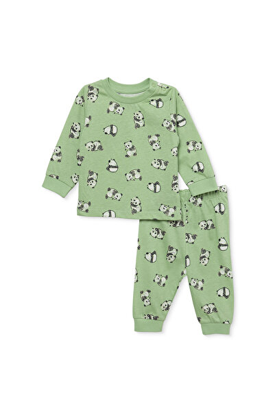 ebebek Hello Baby HelloBaby Erkek Bebek Pijama Takımı Hayvan Baskılı Çıtçıtlı...